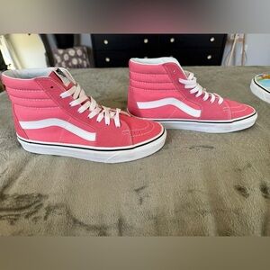 VANS Pink Hi Tops Womens 9 Men’s 7.5